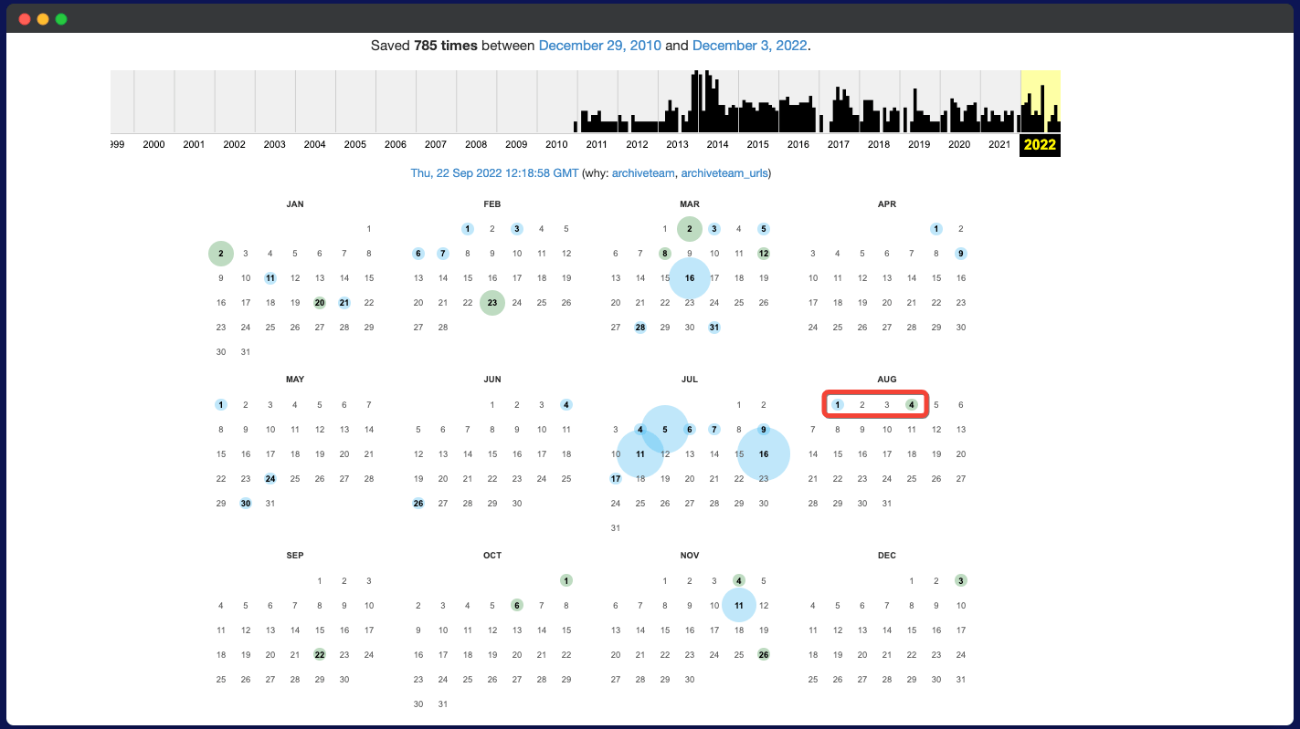 JournalDev migration date from Internet Archive - August 2022